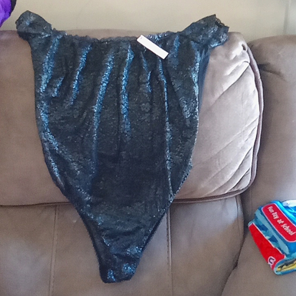 NEW - Victoria's Secret Teddy Large, Sheer w/ floral sheen front but sheer back!